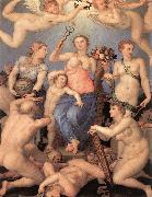 BRONZINO, Agnolo Allegory of Happiness sdf oil painting